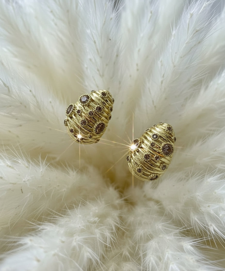 NAOMI EARRINGS in white - Golden Shores Positano